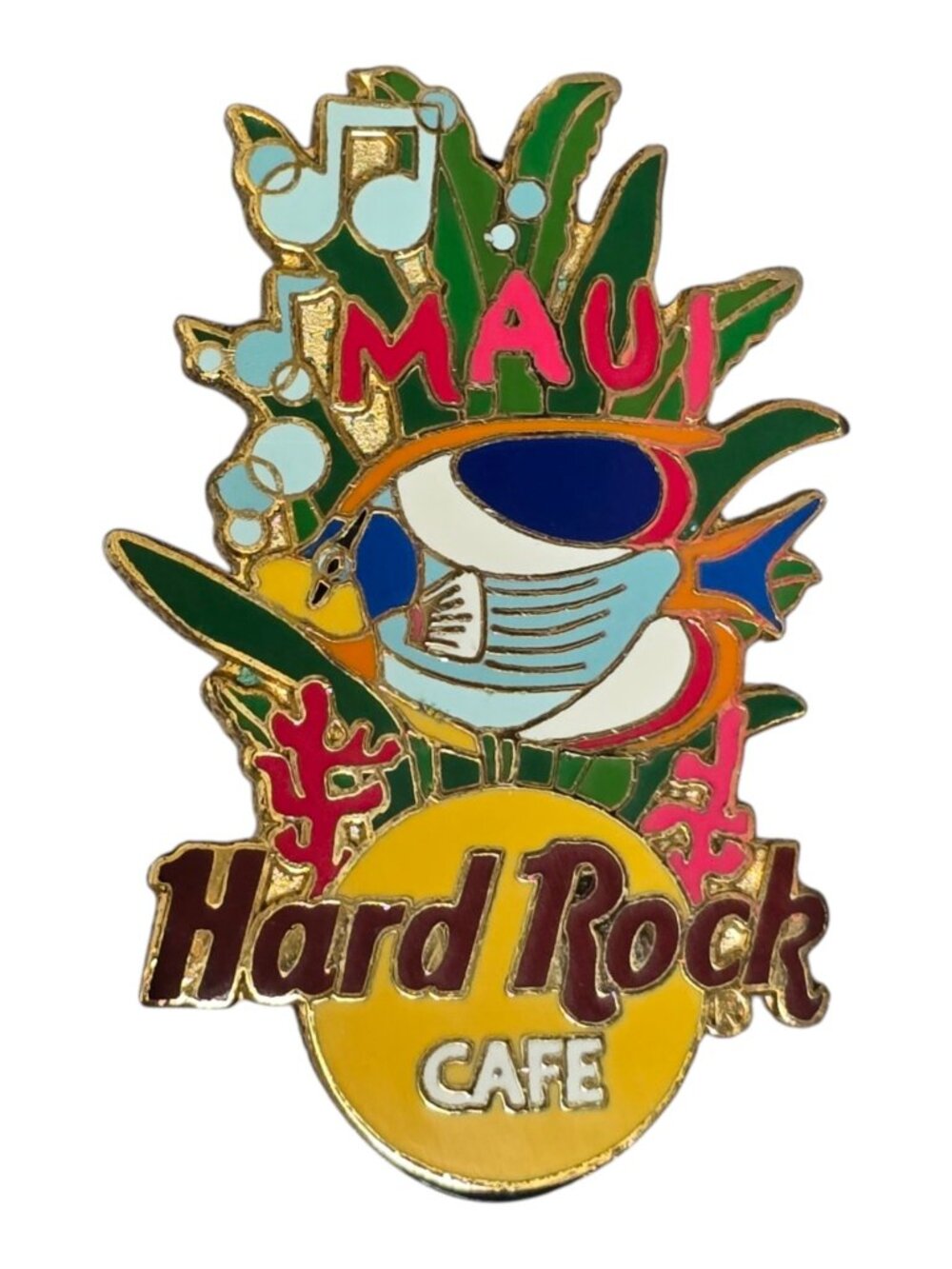 Hard Rock Cafe Pin Maui Tropical Fish w/ Seaweed & Bubbles
